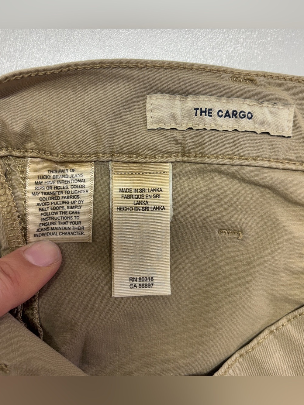 Lucky Brand The Cargo Khaki Utility Pants 4 Safari Casual Chic - Picture 11 of 13